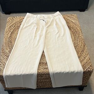 Cream Wide-Leg LOFTrousers